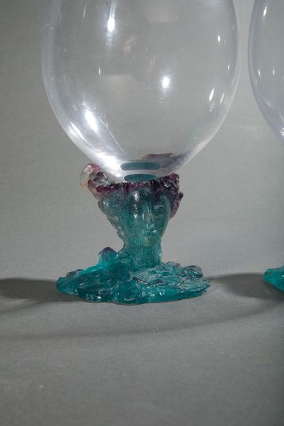 DAUM France
Two cognac glasses made of crystal...