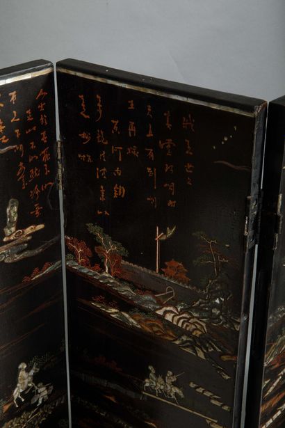 CHINA, 20th Century 
Six-panel screen in...