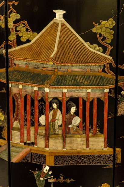 CHINA, 20th century
Folding screen made of...