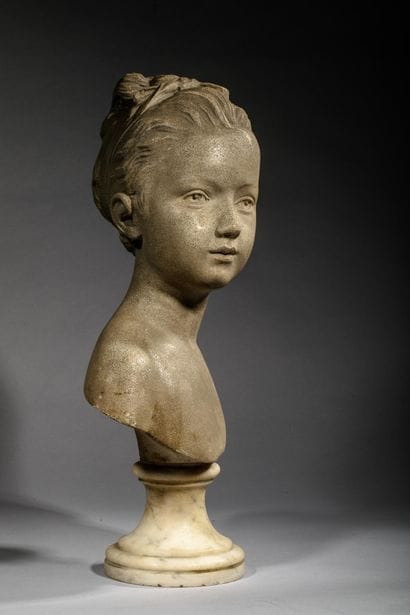 D'après Jean-Antoine HOUDON
Buste de fillette...