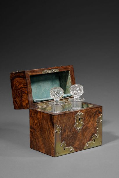 Small mahogany liqueur cabinet with mahogany...