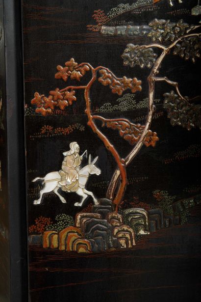 CHINA, 20th Century 
Six-panel screen in...