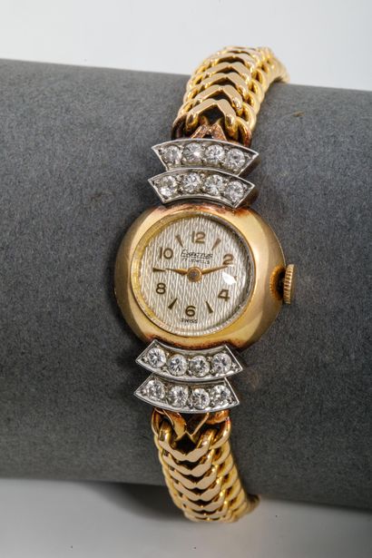 Women's wristwatch in 750 gold and 850 platinum,...