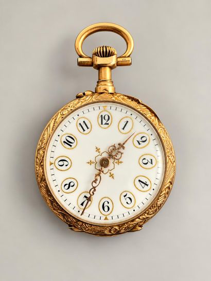 Montre de col en or jaune, or rose et or...
