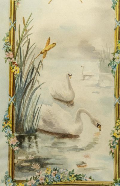 Charles HENG (19th–20th centuries)
Swans...