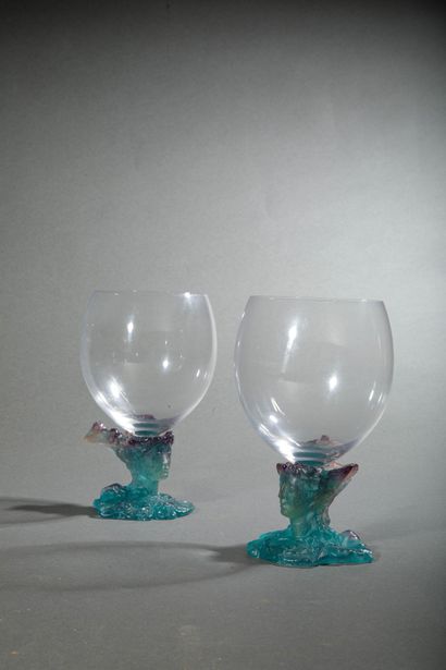 DAUM France
Two cognac glasses made of crystal...