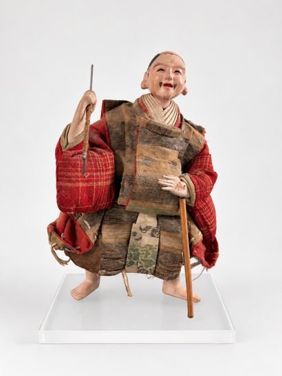JAPAN
Boiled-paper doll with silk clothing...