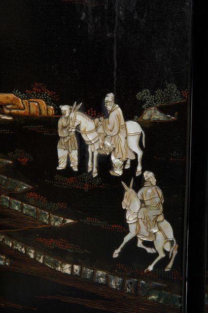 CHINA, 20th Century 
Six-panel screen in...