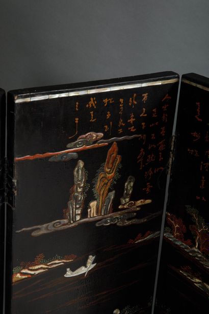 CHINA, 20th Century 
Six-panel screen in...