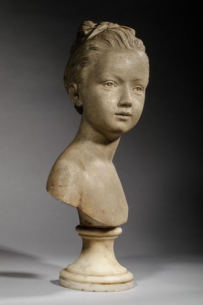 D'après Jean-Antoine HOUDON
Buste de fillette...