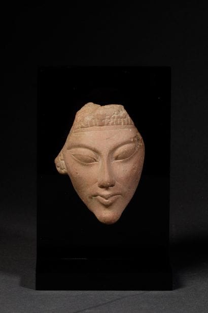 Fragment of an Egyptian sculpture reminiscent...