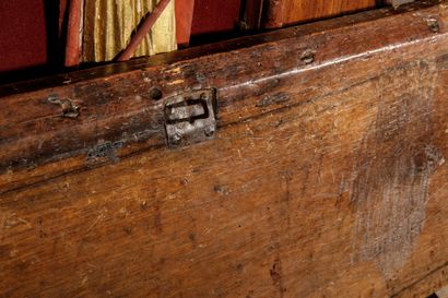 A carved, molded oak oratory surmounted by...