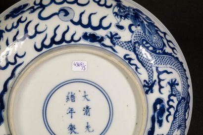 CHINA - 20th century
Porcelain plate with...