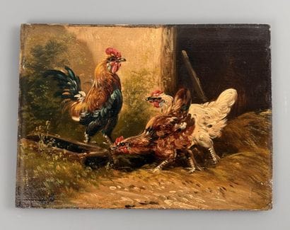 Henry SCHOUTEN (1857/64-1927) 
Coq et ses...