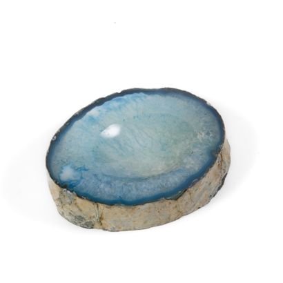 Polished agate geode used as an ashtray 
3...