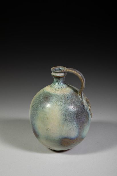 Duguet 
turquoise and gray glazed stoneware...