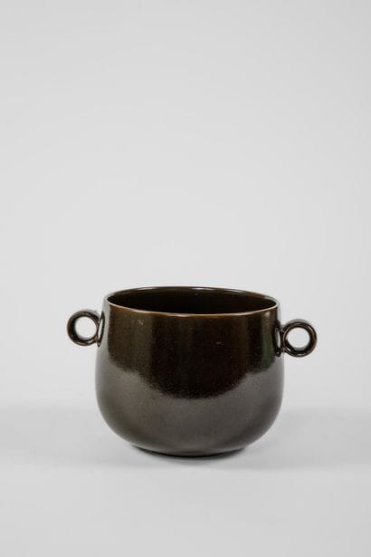 ROSENTHAL
Chocolate-glazed ceramic planter...