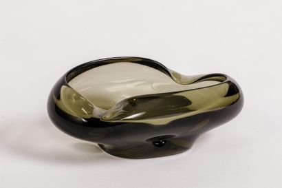 Cendrier en verre de Murano de forme libre...