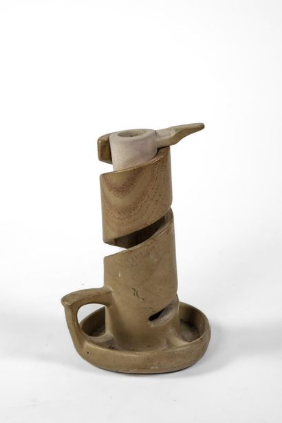 Screw-top candleholder in the style of a...