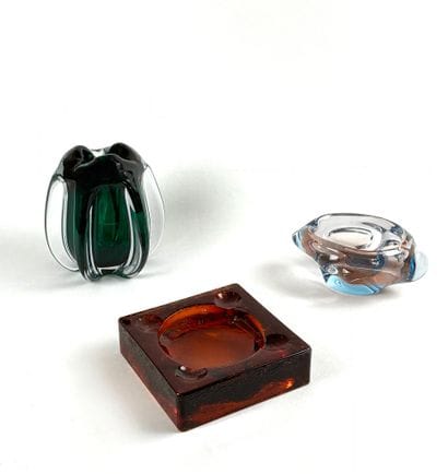 Free-form glass vase in shades of emerald
16...