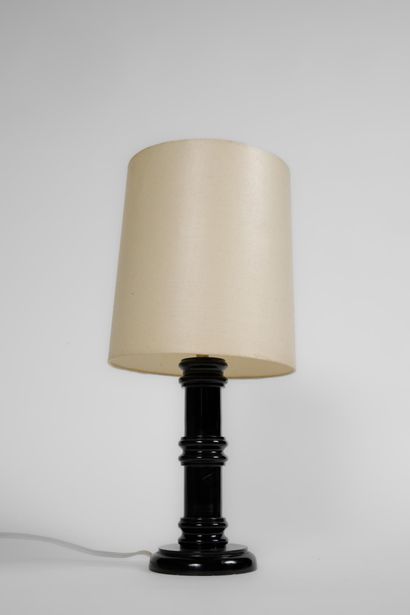 Living room lamp, with a black-lacquered...