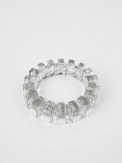 Pressed-molded glass ashtray and trinket...