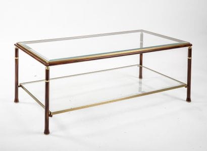 Table basse de forme rectangulaire à double...