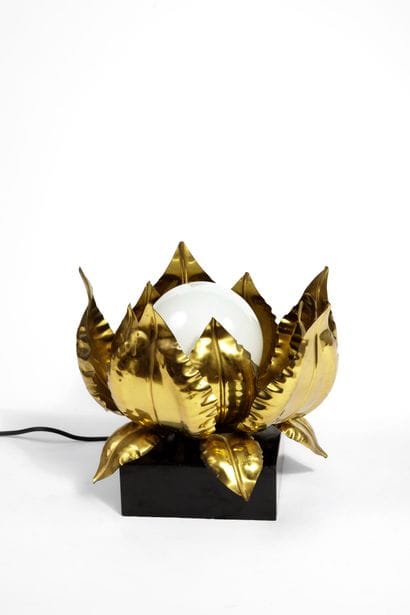 Maison JANSEN
Table lamp with a black square...