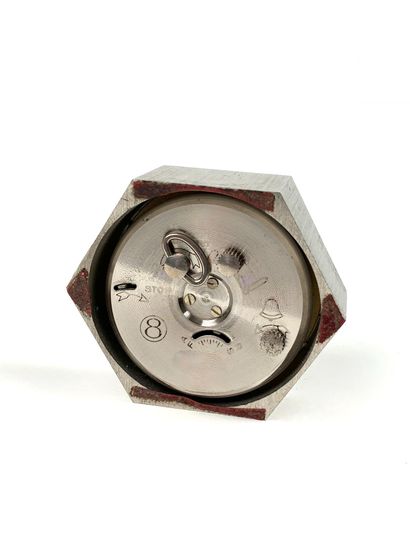 UTI DESIGN
Brushed metal alarm clock with...
