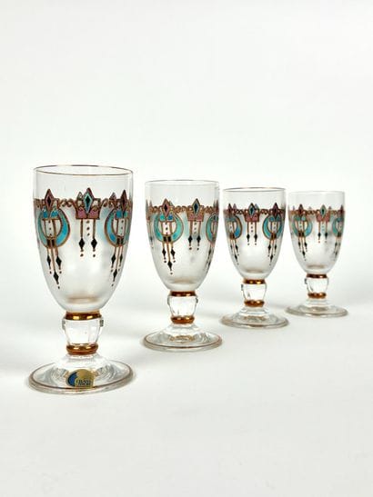 GLASS BOR
Set of 13 Art Nouveau-style Orientalist...