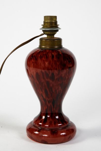 Lamp base made of speckled glass in shades...