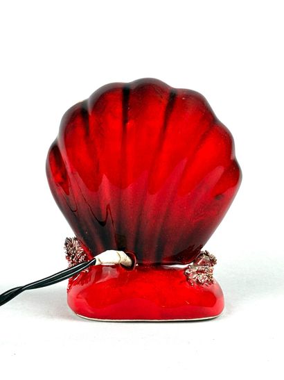 VALLAURIS
Polychrome glazed ceramic lamp...