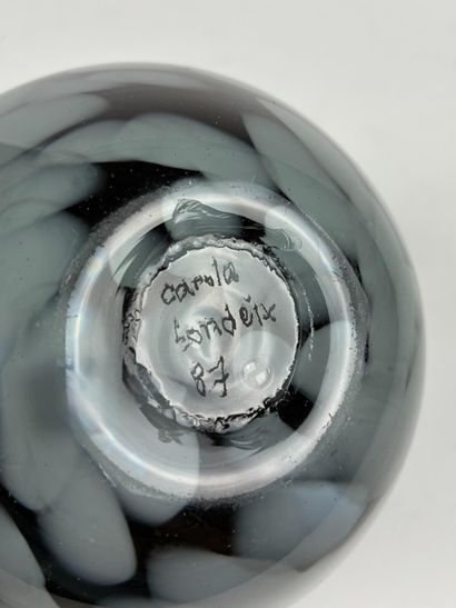 Carola LONDEIX (20th)
Ovoid vase in black...