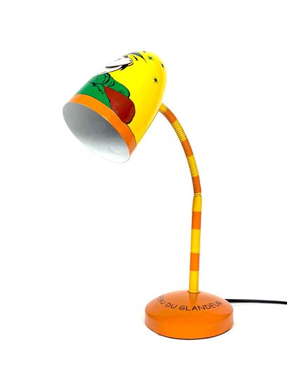 Lampe flexible en métal laqué, à motif B.D....