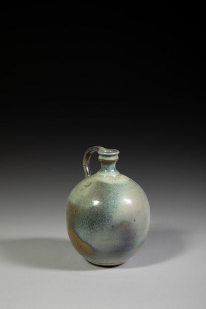 Duguet 
turquoise and gray glazed stoneware...