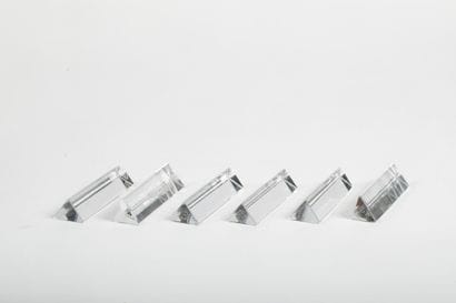 BACCARAT
Set of 6 prismatic-shaped cut crystal...