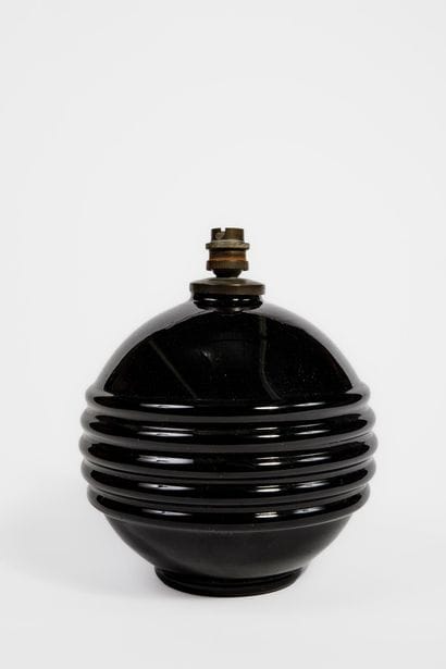 Lampe Boule en verre noir circulaire la pense...