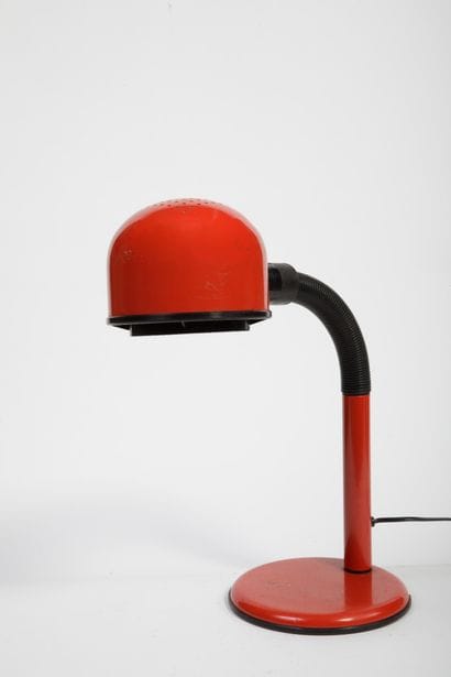 Lampe de bureau orientable en métal laqué...