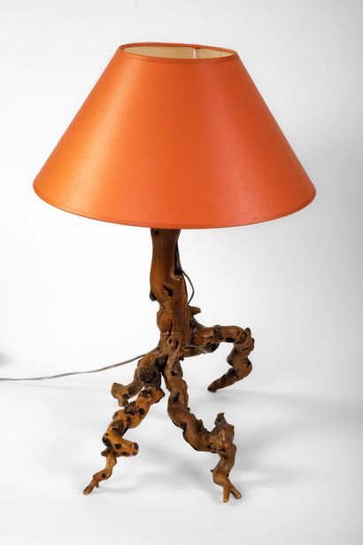 In the Brutalist style 
Unique lamp made...