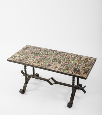 VALLAURIS
Wrought-iron coffee table with...