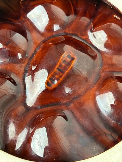In the Style of VALLAURIS 
Glazed ceramic...