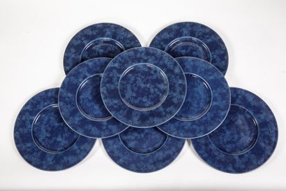 CHRISTOFLE
Set of 8 presentation plates made...