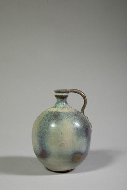 Duguet 
turquoise and gray glazed stoneware...