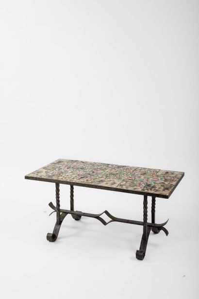 VALLAURIS
Wrought-iron coffee table with...