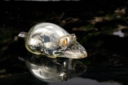 MIKY, Jasmin, Paris - PARFUM BOTTLE in silver-glazed...