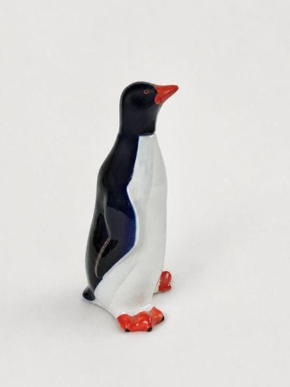 Cruche Pingouin en faïence émaillée polychrome
Travail...