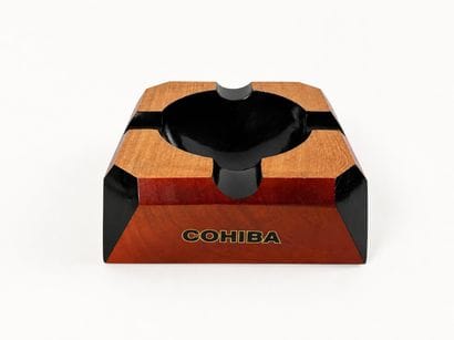 COHIBA
Black-and-red lacquered wooden ashtray...
