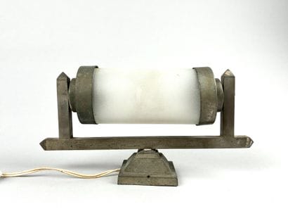Cylindrical wall sconce made of metal and...
