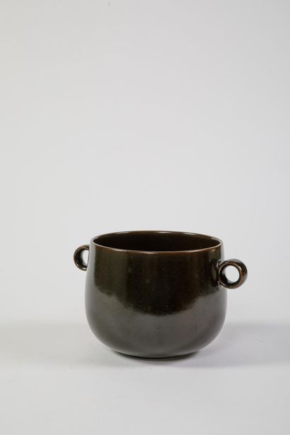 ROSENTHAL
Chocolate-glazed ceramic planter...