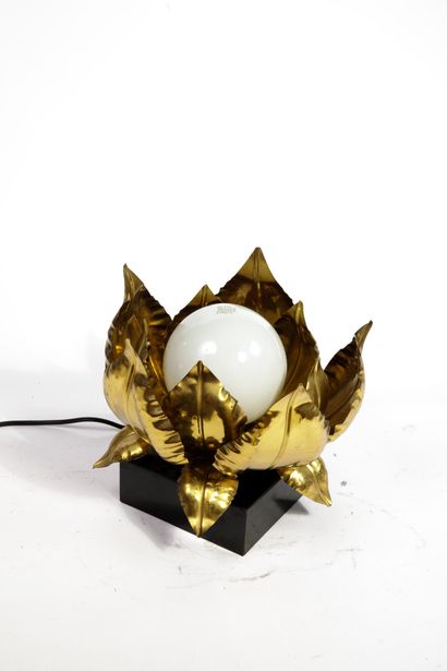 Maison JANSEN
Table lamp with a black square...
